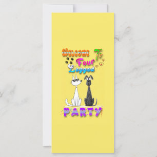 Carte Bienvenue à la fête à quatre pattes