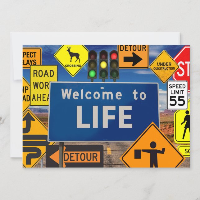 CARTE BIENVENUE À LA VIE (Devant)