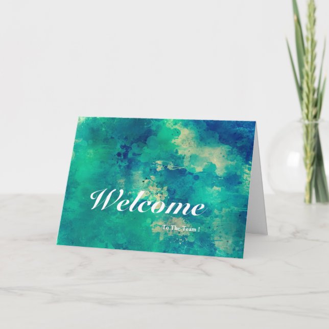 Carte Bienvenue À L'Arrière - plan Team Blue (Devant)