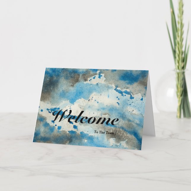 Carte Bienvenue À L'Arrière - plan Team Blue (Devant)