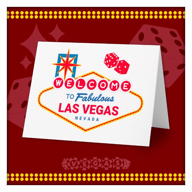 Carte Bienvenue à Las Vegas Trip Enseigne Las Vegas Fabu (Créateur téléchargé)