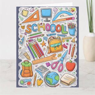 Carte Bienvenue à l'école !