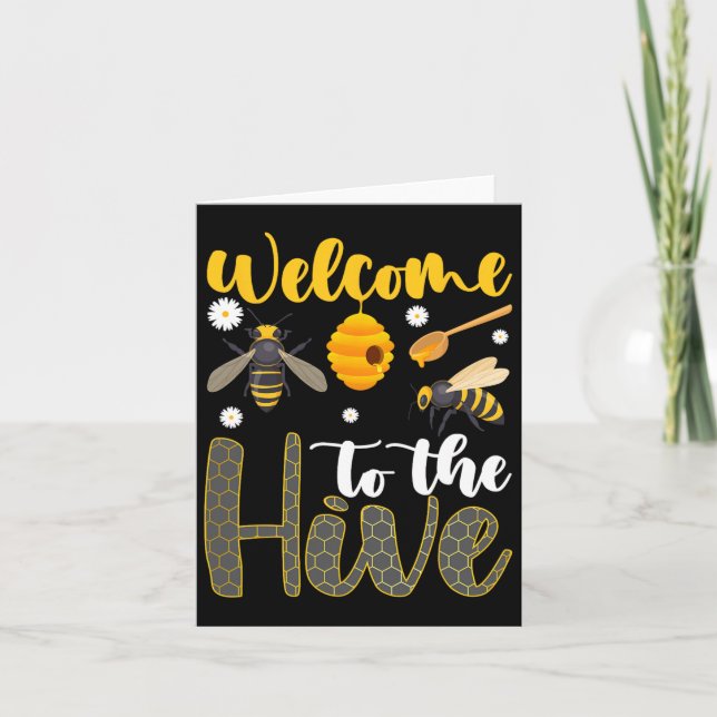 Carte Bienvenue À L'Enseignant Hive Bee De Retour À L'Éc (Devant)