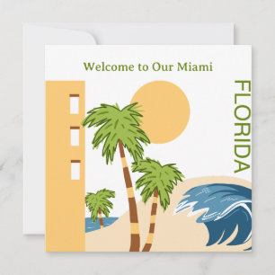 Carte Bienvenue à Miami Florida Card