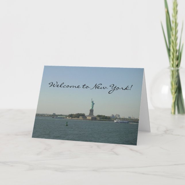Carte Bienvenue à New York ! - Statue de la Liberté (Devant)