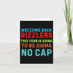 Carte Bienvenue à nouveau Rizzlers 