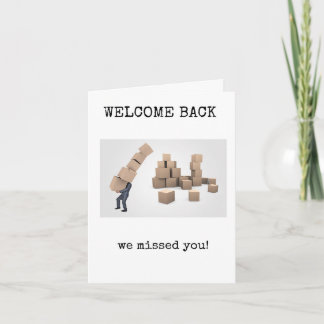 Carte Bienvenue à nouveau, vous nous avez manqué