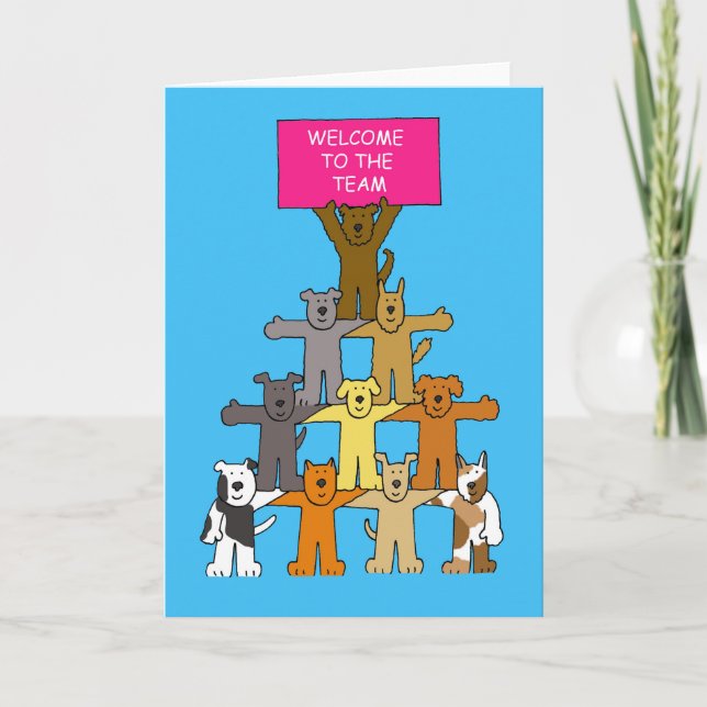 Carte Bienvenue à Team Cute Dogs (Devant)