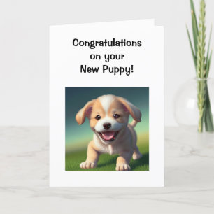 Carte Bienvenue à votre nouveau chiot !