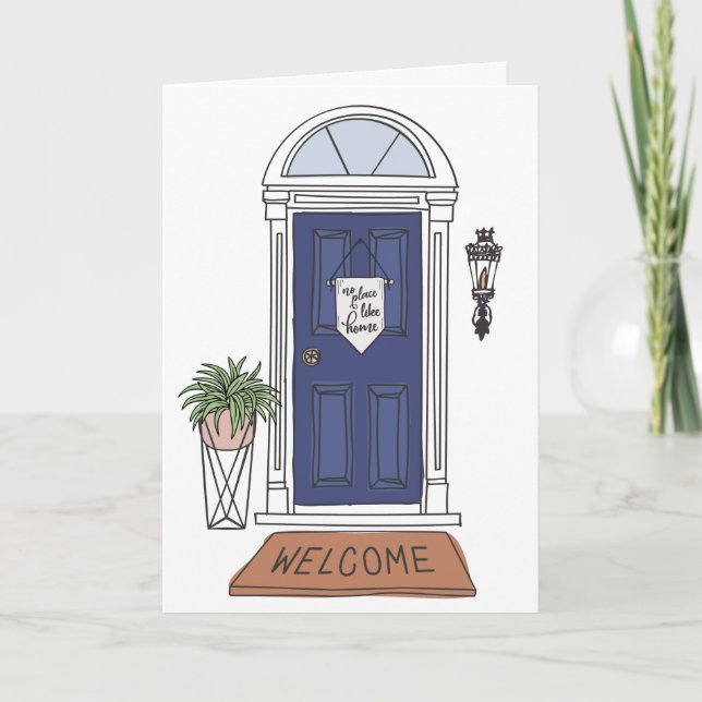 Carte Bienvenue Accueil Porte sur mesure Immobilier (Devant)