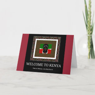 Carte Bienvenue au Kenya et en faire un beau texte kenya