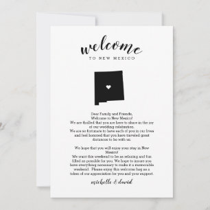 Carte Bienvenue au Nouveau-Mexique   Lettre Mariage et i