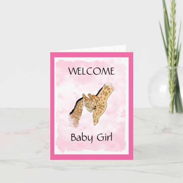 Carte BIENVENUE Baby Girl Card (Devant)
