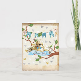 Carte Bienvenue Bébé oiseau