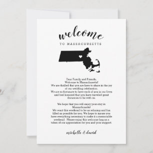 Carte Bienvenue dans le Massachusetts Lettre Mariage Iti