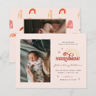 Carte Bienvenue dans le monde     Ray of Sunshine Birth