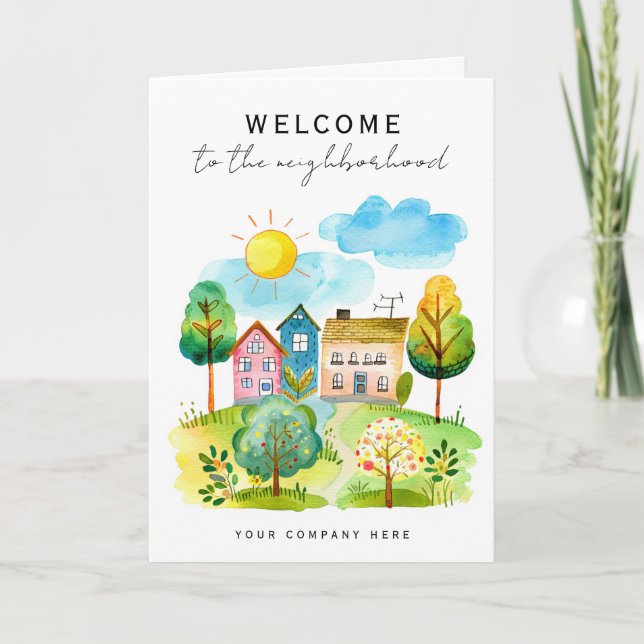 Carte Bienvenue dans le quartier Add Logo Realty (Devant)