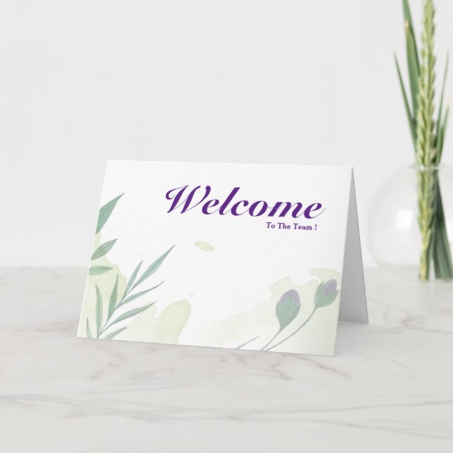 Carte Bienvenue Dans L'Équipe (Devant)