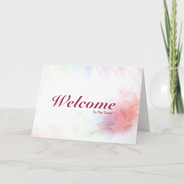 Carte Bienvenue Dans L'Équipe (Devant)