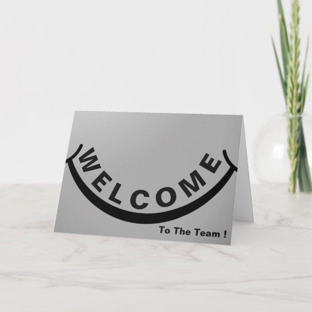 Carte Bienvenue dans l'équipe avec Big Smile (Devant)