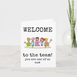 Carte Bienvenue dans l'équipe, vous êtes l'un de nous ma