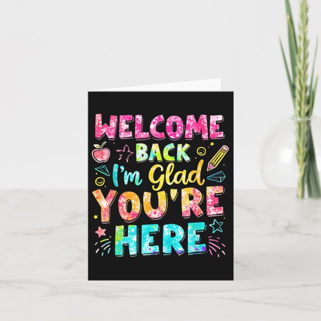 Carte Bienvenue De Retour Je Suis Heureux Que Vous Soyez (Devant)