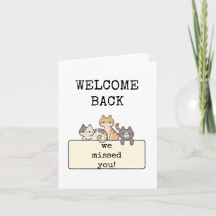 Carte Bienvenue De Retour, Nous Vous Avons Manqués, Cart