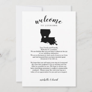 Carte Bienvenue en Louisiane Lettre de mariage et itin