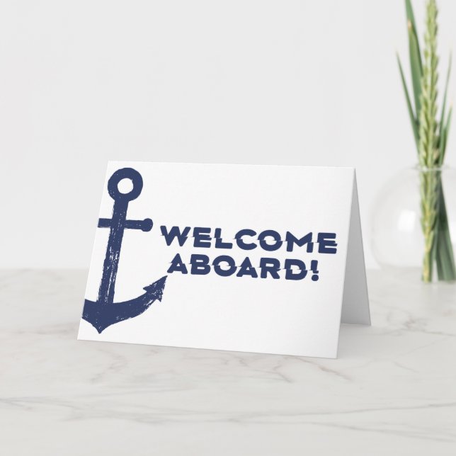 Carte Bienvenue nautique dans l'équipe Nouveau employé (Devant)