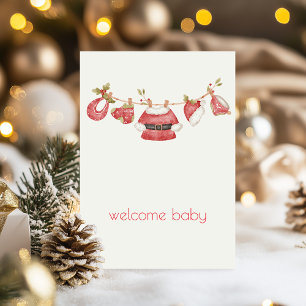 Carte Bienvenue Père Noël Baby Félicitations Card