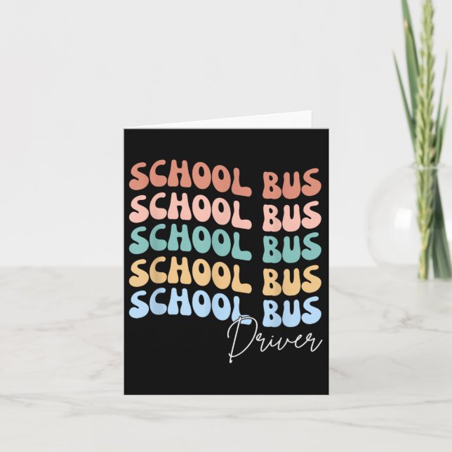 Carte Bienvenue Retour À L'École Super Rétro Funny Schoo (Devant)