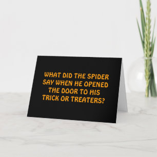 CARTE "BIENVENUE SUR NOTRE WEB" DIT SPIDER SUR HALLOWEEN