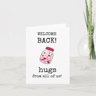 Carte Bienvenue, travail, école, équipe, collègue