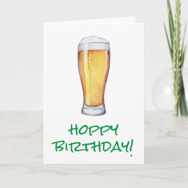 Carte Bière de houblon d'anniversaire (Devant)