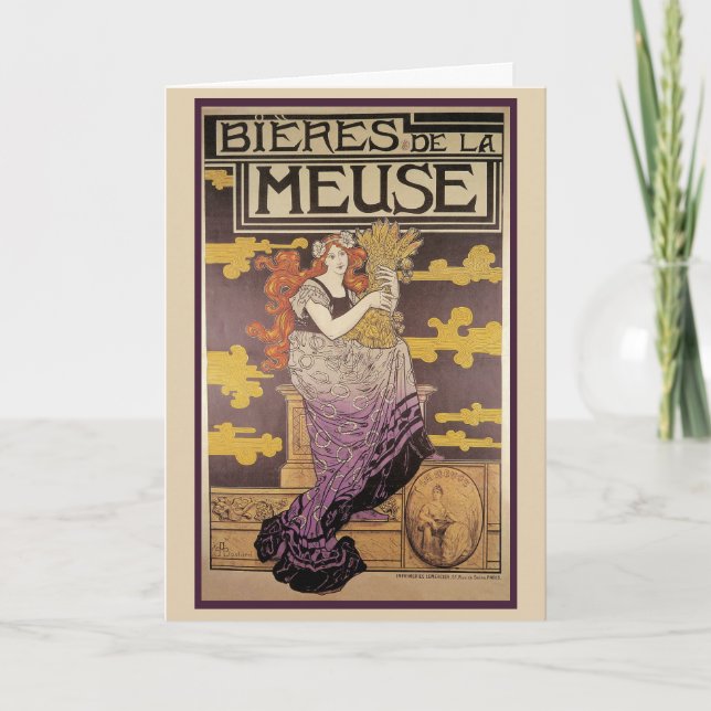 Carte Biere de la Meuse par Marc Auguste Bastard (Devant)