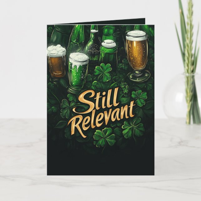 Carte Bière de la Saint Patrick Illustration et bonne ch (Devant)
