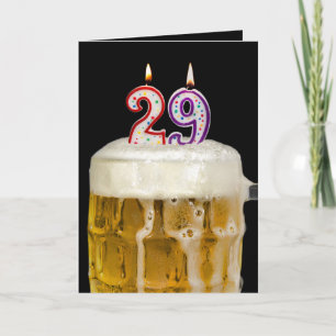 Carte Bière du 29e anniversaire en noir