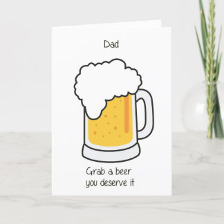 Carte Bière fête des pères Card