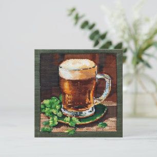 Carte bière irlandaise point de needlework
