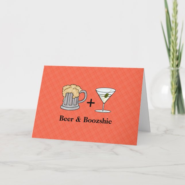 Carte Bière & Martini pour les couples (Devant)