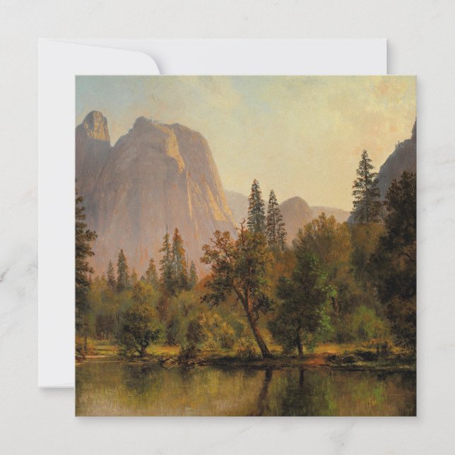 Carte Bierstadt - Cathedral Rocks, Yosemite Valley, (Devant)