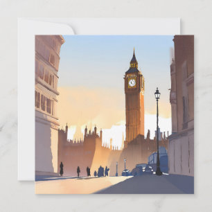 Carte Big Ben Tour horloge   Londres Angleterre Royaume-