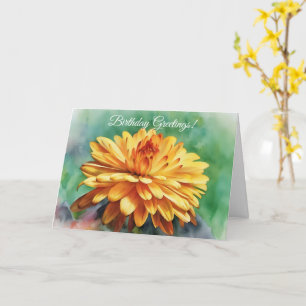 Carte Big Blooming Mum Chrysanthemum Art Anniversaire