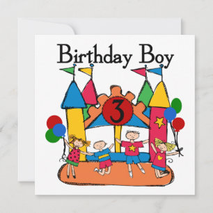 Carte Big Bounce Boy 3e anniversaire T-shirts et cadeaux