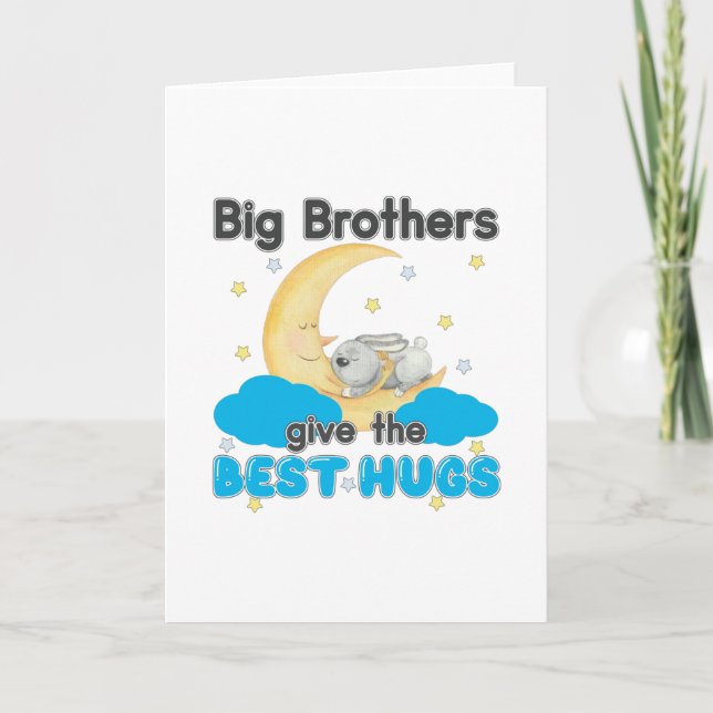 Carte Big Brothers donne les meilleurs câlins - Bunny Mo (Devant)