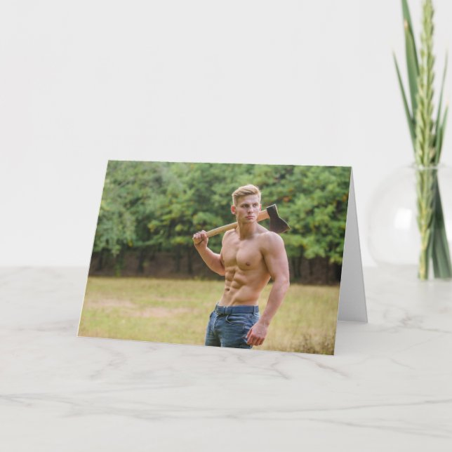 Carte Big Chopper Hot Guy Greetings Card (Devant)