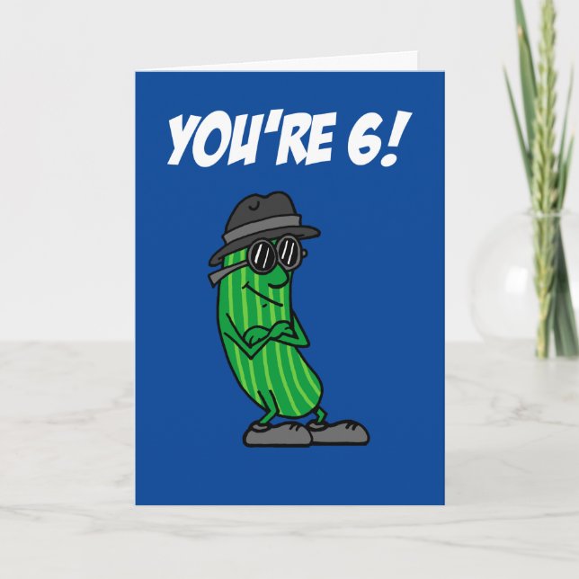 Carte Big Dill 6e Anniversaire Pickle Pun (Devant)