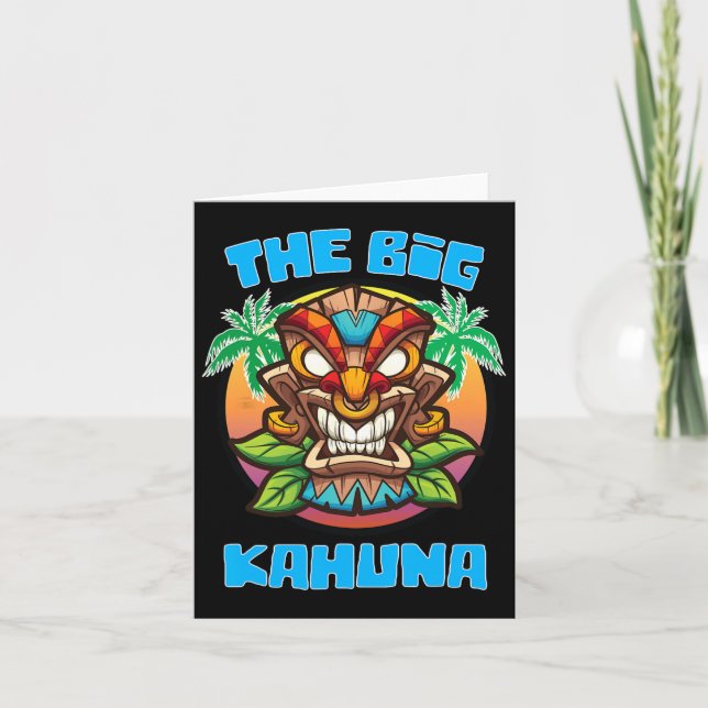 Carte Big Kahuna Funny Hawaiian Fête des pères Vacances  (Devant)