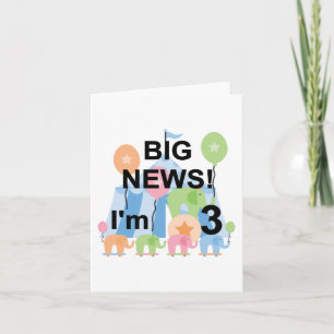 Carte Big News Circus 3e Anniversaire Tshirts et cadeaux
