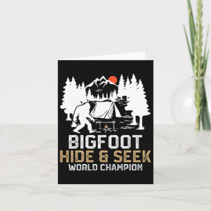 Carte Bigfoot Cacher Et Chercher Champion Du Monde Funny